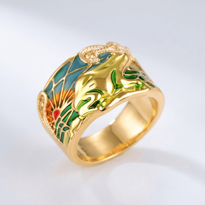 Anillo Rose Gold atemporal ornamentado de Rose & Oliver con detalles elegantes y acabado refinado