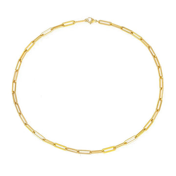 Collar dorado elegante Archen™ de 42cm, fabricado por Rose & Oliver, con cadena fina y diseño sofisticado.