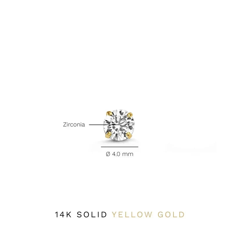 Goldohrstecker mit goldenem Stein Larmes™ von Rose & Oliver, mit eleganten Details und glänzendem Finish.