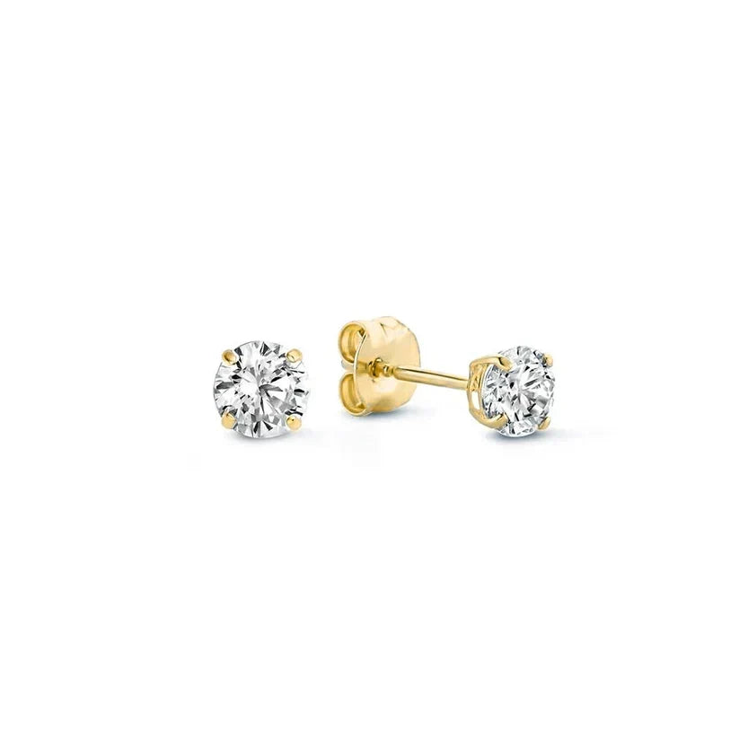 Ringohrringe Larmes™ mit goldenem Stein von Rose & Oliver, elegante Details aus 14-Karat-Gold mit raffiniertem Finish.
