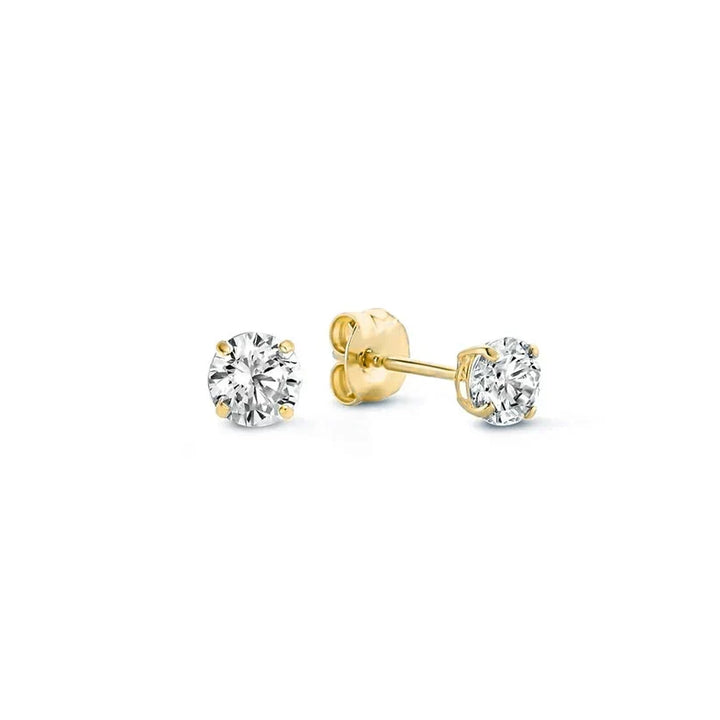 Pendientes de aro Larmes™ con piedra dorada de Rose & Oliver, detalles elegantes en oro de 14 quilates con acabado refinado.